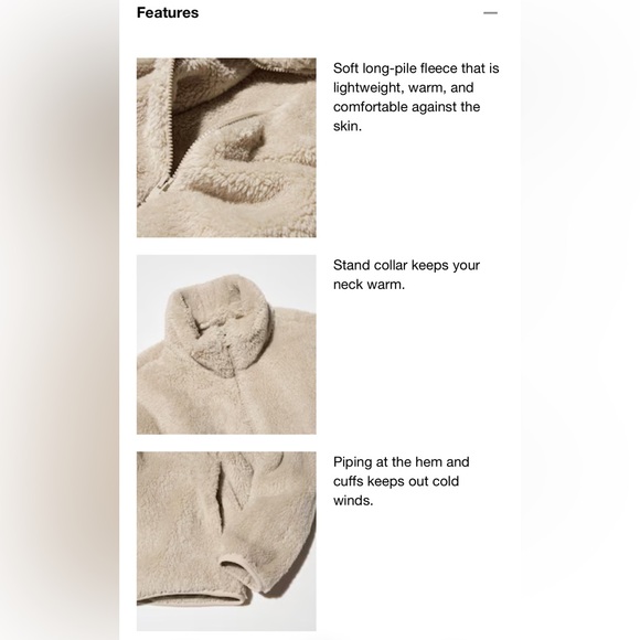 Uniqlo Fluffy Yarn Fleece Full-Zip Jacket, RARE Light Pink, size Large - Picture 4 of 6